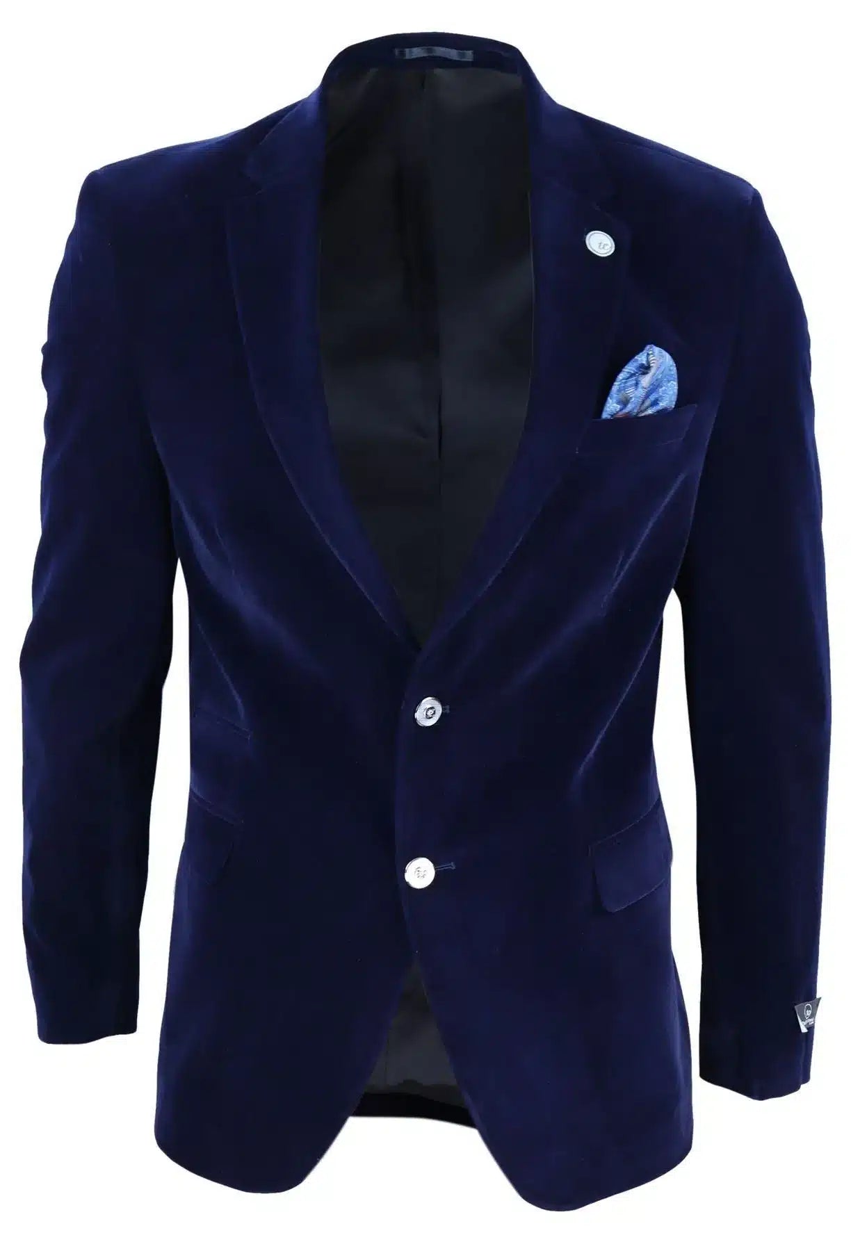 Chaqueta tipo blazer de terciopelo para hombre, dos botones, estilo elegante informal, corte entallado.