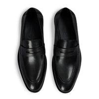Ted - Mocasines clásicos de piel negra con puntera mocasín para hombre