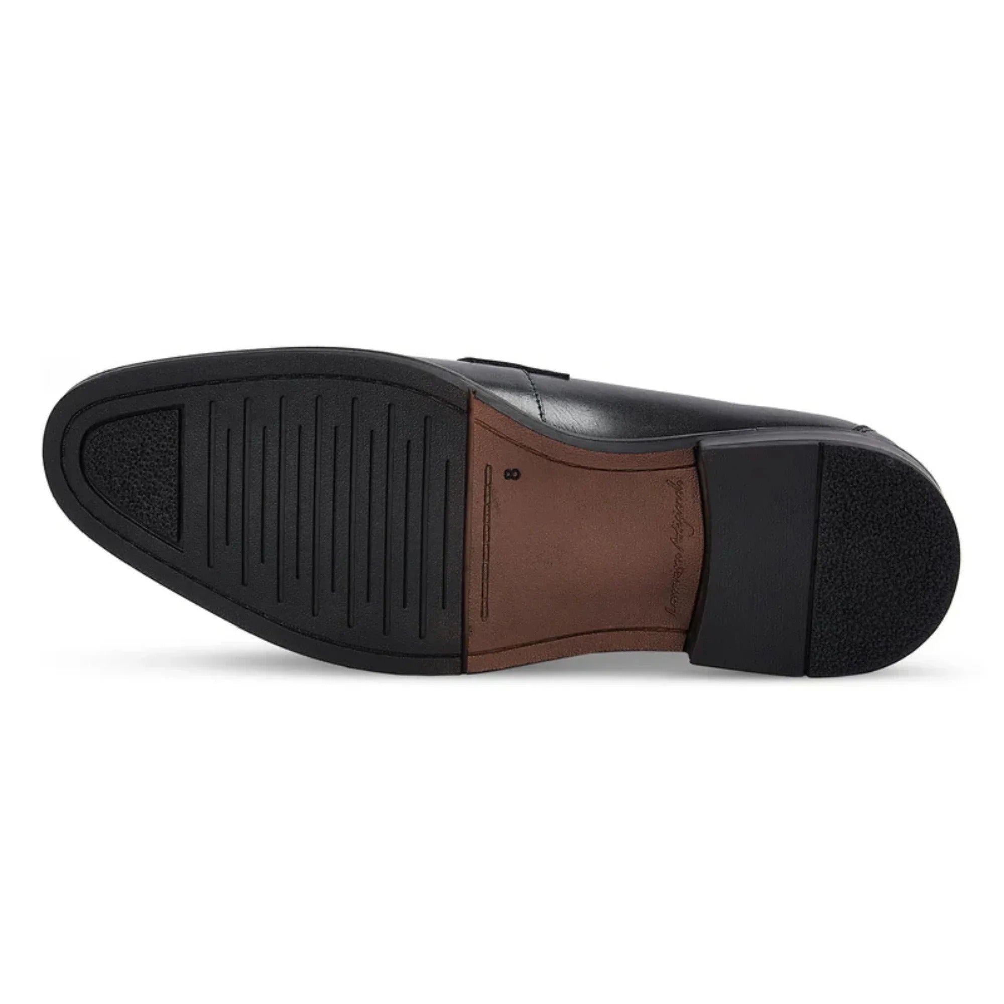 Ted - Mocasines clásicos de piel negra con puntera mocasín para hombre