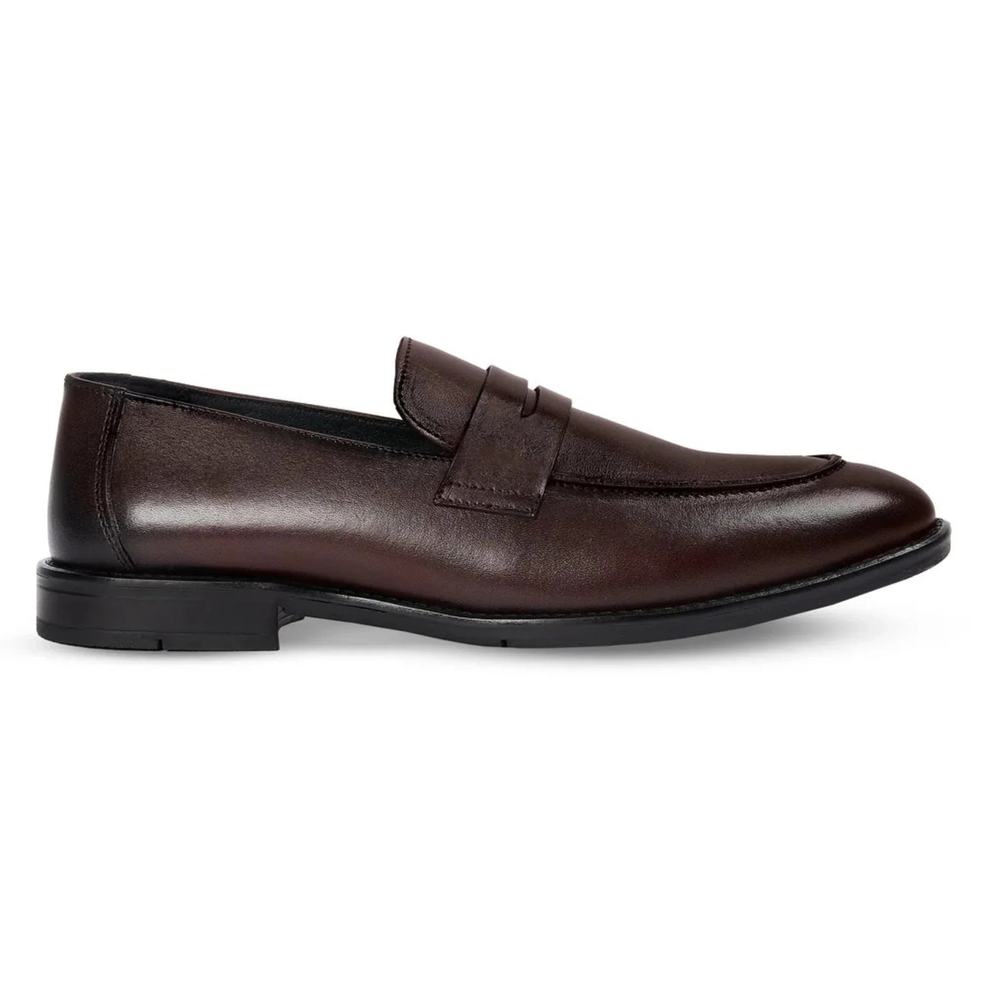 Ted - Mocasines clásicos de piel marrón con puntera mocasín para hombre
