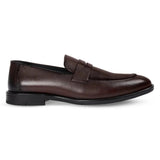 Ted - Mocasines clásicos de piel marrón con puntera mocasín para hombre