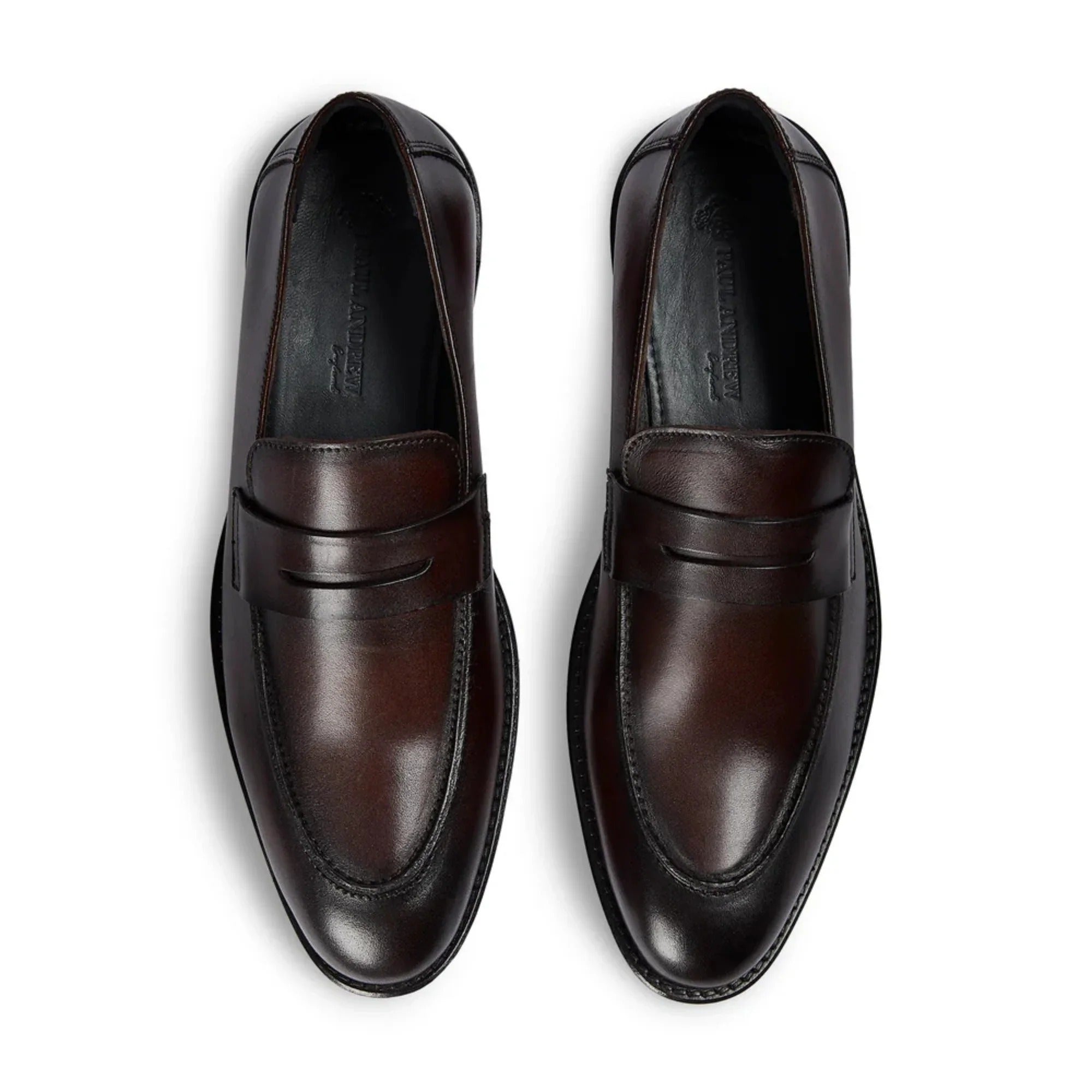 Ted - Mocasines clásicos de piel marrón con puntera mocasín para hombre