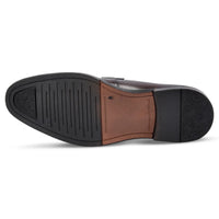Ted - Mocasines clásicos de piel marrón con puntera mocasín para hombre