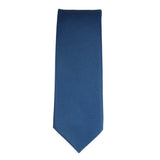 Conjunto de corbata y pañuelo de bolsillo para hombre - Corbata formal lisa - Azul