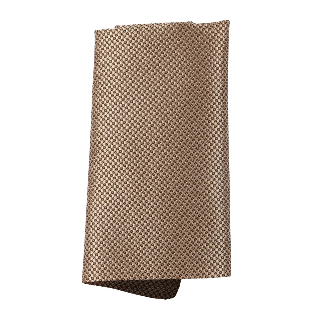 Conjunto de corbata y pañuelo de bolsillo para hombre, corbata formal lisa - Bronce