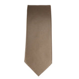 Conjunto de corbata y pañuelo de bolsillo para hombre, corbata formal lisa - Bronce
