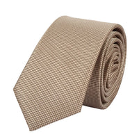 Conjunto de corbata y pañuelo de bolsillo para hombre, corbata formal lisa - Bronce
