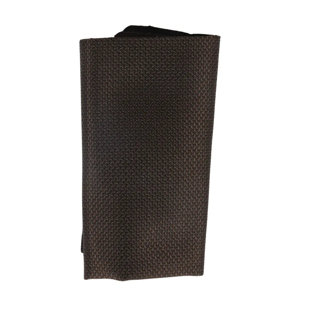 Conjunto de corbata y pañuelo de bolsillo para hombre, corbata formal lisa - Marrón