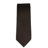 Conjunto de corbata y pañuelo de bolsillo para hombre, corbata formal lisa - Marrón