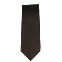 Conjunto de corbata y pañuelo de bolsillo para hombre, corbata formal lisa - Marrón