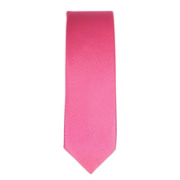 Conjunto de corbata y pañuelo de bolsillo para hombre, corbata formal lisa - Fucsia