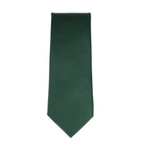 Conjunto de corbata y pañuelo de bolsillo para hombre, corbata formal lisa - Verde
