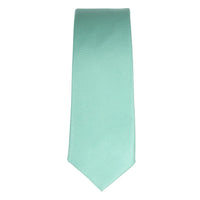 Conjunto de corbata y pañuelo de bolsillo para hombre, corbata formal lisa - Menta