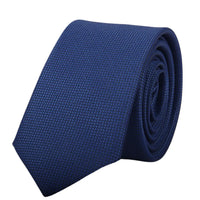 Conjunto de corbata y pañuelo de bolsillo para hombre, corbata formal lisa - Azul marino