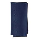 Conjunto de corbata y pañuelo de bolsillo para hombre, corbata formal lisa - Azul marino