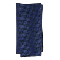 Conjunto de corbata y pañuelo de bolsillo para hombre, corbata formal lisa - Azul marino