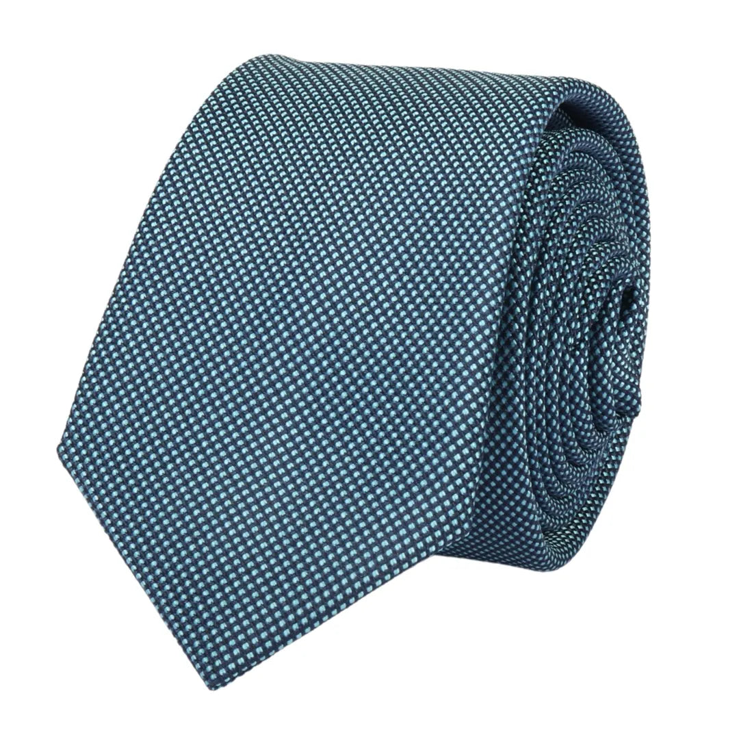 Conjunto de corbata y pañuelo de bolsillo para hombre, corbata formal lisa - Turquesa