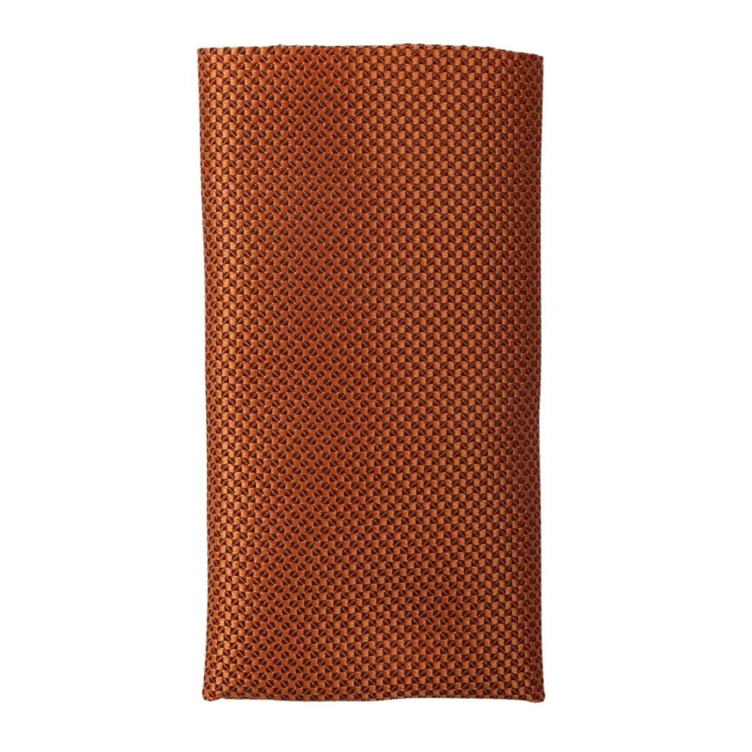 Conjunto de corbata y pañuelo de bolsillo para hombre, corbata formal lisa - Óxido