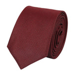 Conjunto de corbata y pañuelo de bolsillo para hombre, corbata formal lisa - Vino