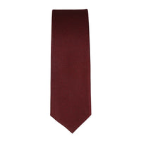 Conjunto de corbata y pañuelo de bolsillo para hombre, corbata formal lisa - Vino