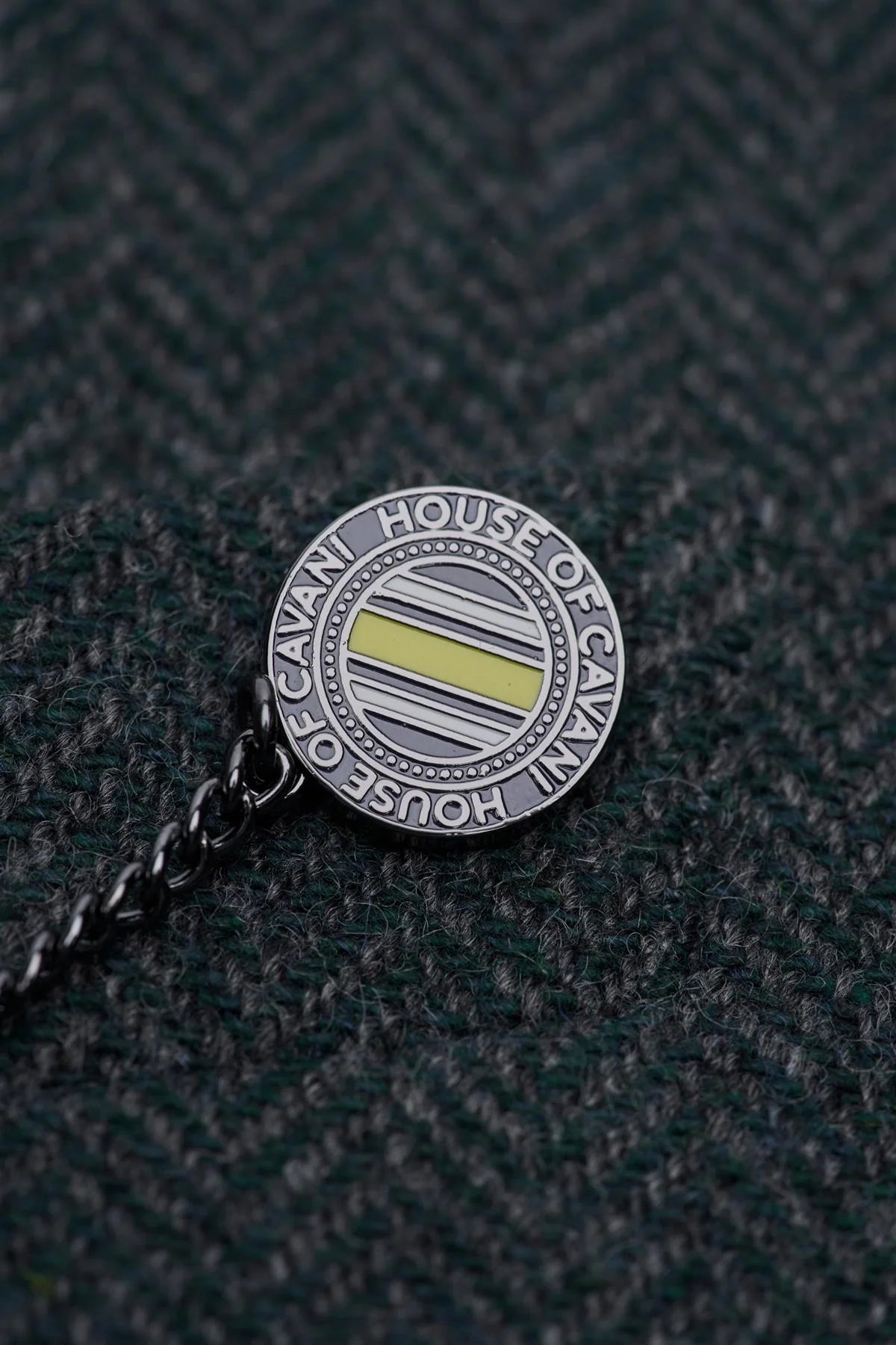 Thomas - Blazer clásico de tweed con estampado de espiga en color verde oliva para hombre