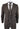 Traje de tres piezas para hombre en color marrón roble con chaleco cruzado.