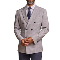 Tokio - Blazer cruzado gris para hombre