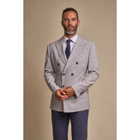 Tokio - Blazer cruzado gris para hombre