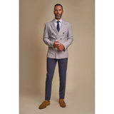 Tokio - Blazer cruzado gris para hombre