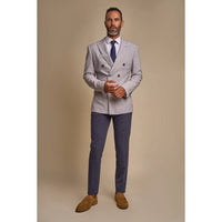 Tokio - Blazer cruzado gris para hombre