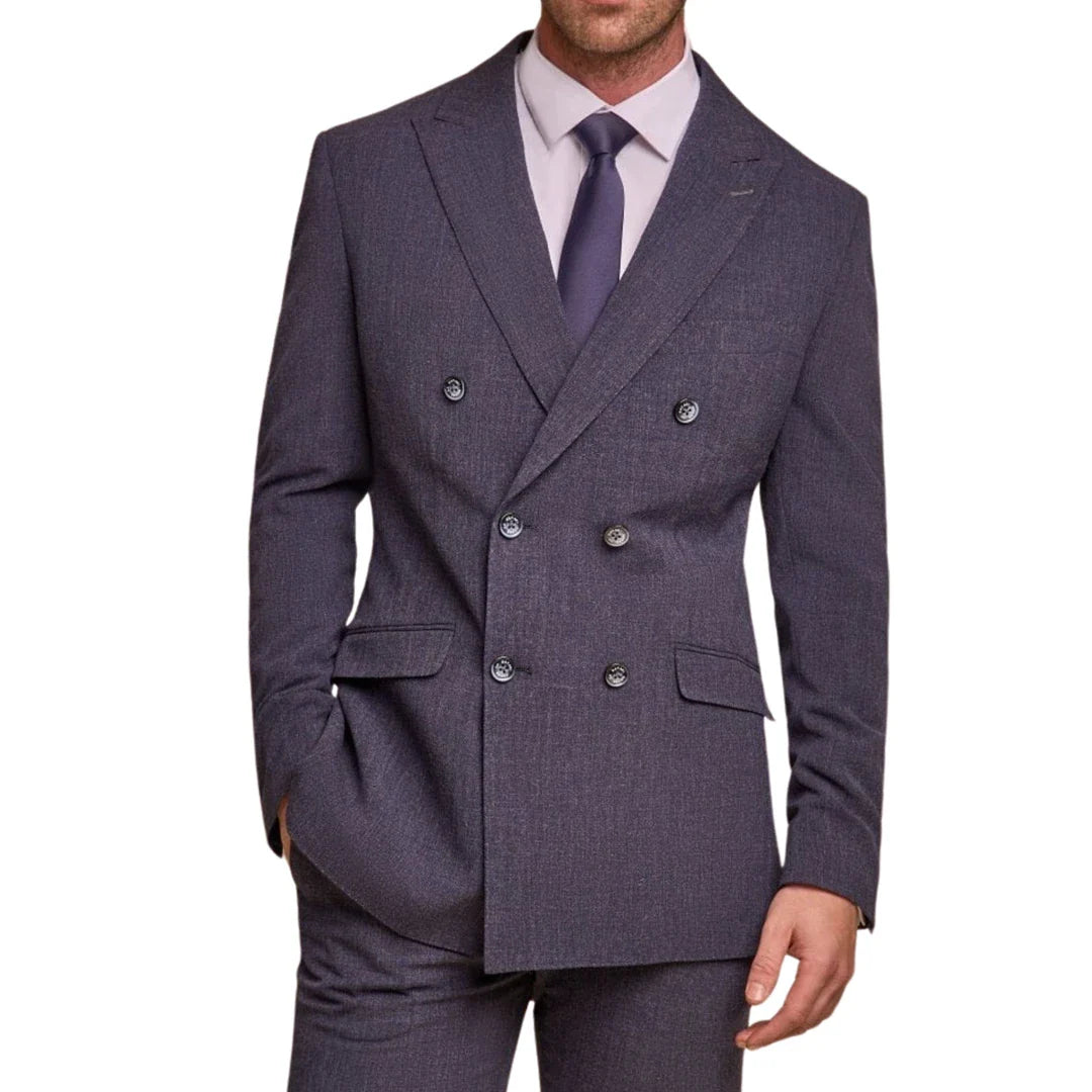 Tokio - Blazer cruzado azul marino para hombre
