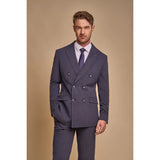 Tokio - Blazer cruzado azul marino para hombre