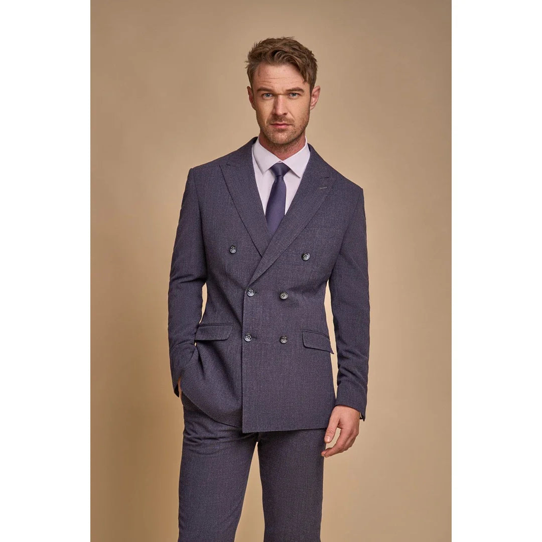 Tokio - Blazer cruzado azul marino para hombre