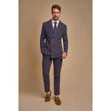 Tokio - Blazer cruzado azul marino para hombre