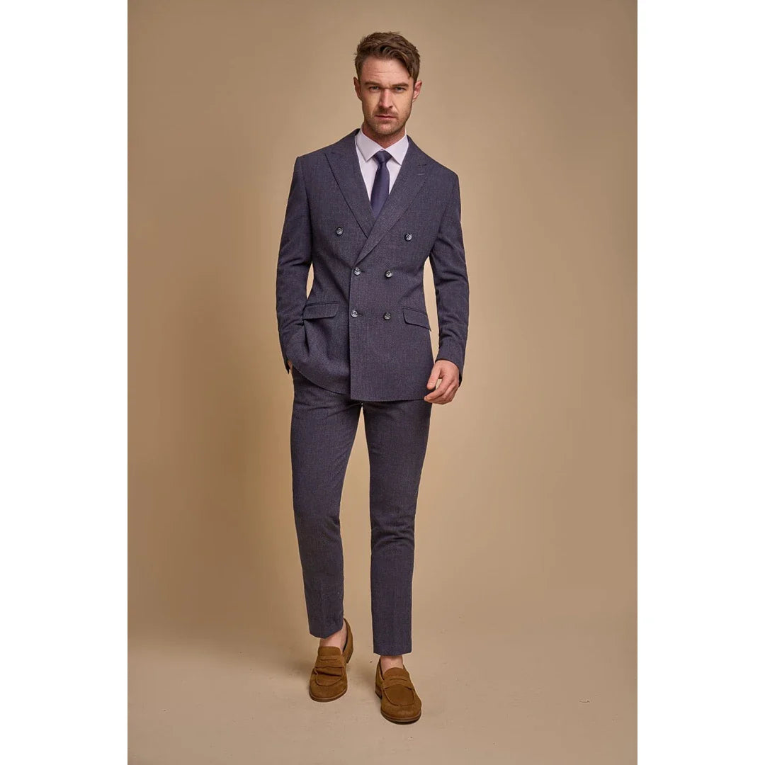 Tokio - Blazer cruzado azul marino para hombre