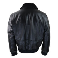 Chaqueta de piloto bomber Topgun Maverick negra y gris para hombre con insignias estadounidenses y piel negra de gato Tom.