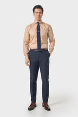 Torino - Pantalones formales de cuadros azul marino para hombre