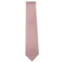 Corbata y pañuelo de bolsillo para hombre, pañuelo de cuello, satén de seda, rosa claro empolvado, melocotón.
