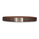 Cinturón de cuero marrón para hombre, con cierre de trinquete, para pantalones vaqueros y vestidos, 35 mm de ancho, ajustable a cualquier talla.