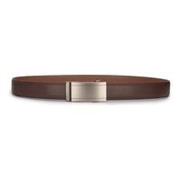 Cinturón de cuero marrón para hombre, con cierre de trinquete, para pantalones vaqueros y vestidos, 35 mm de ancho, ajustable a cualquier talla.