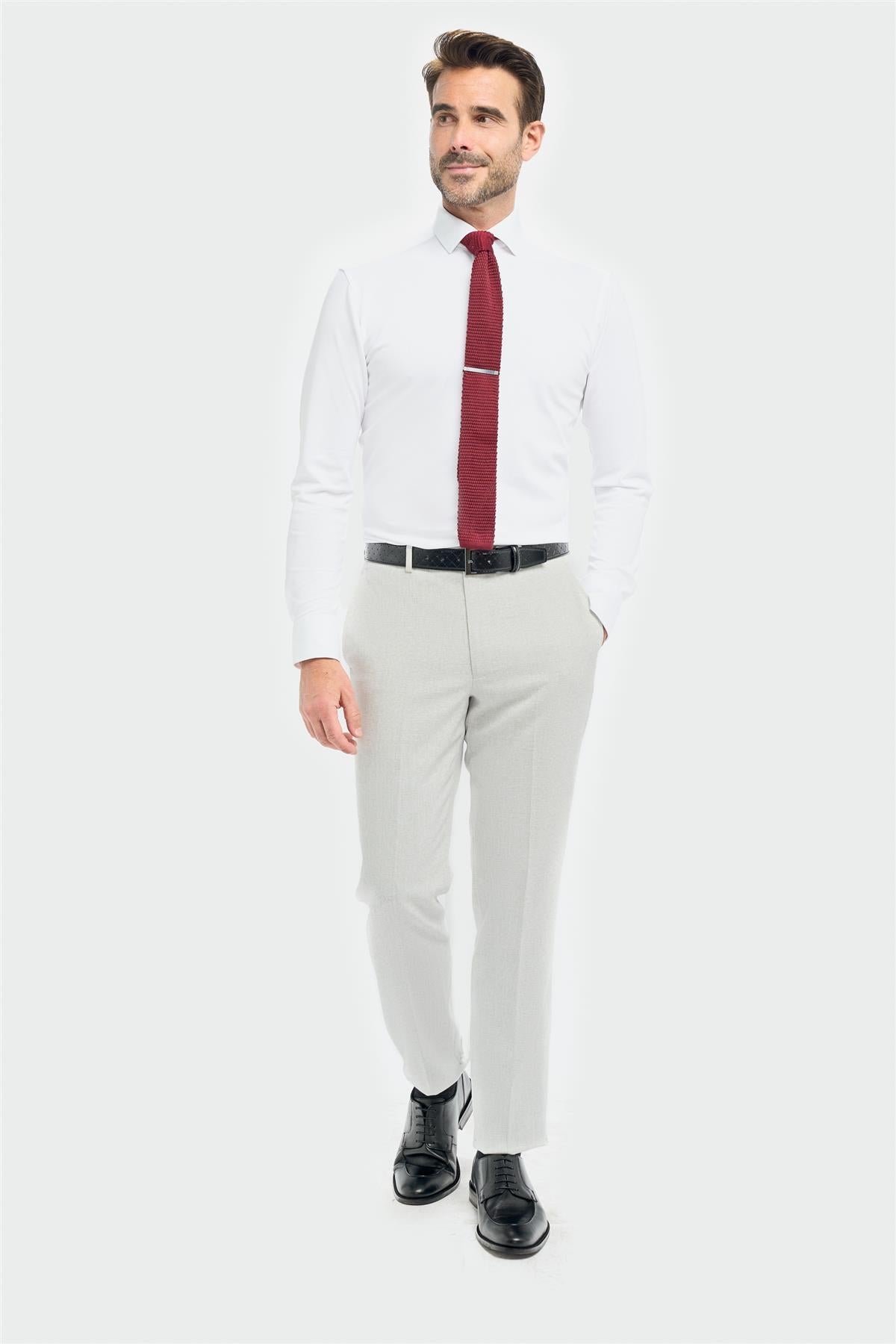 Tropez - Pantalones formales grises para hombre