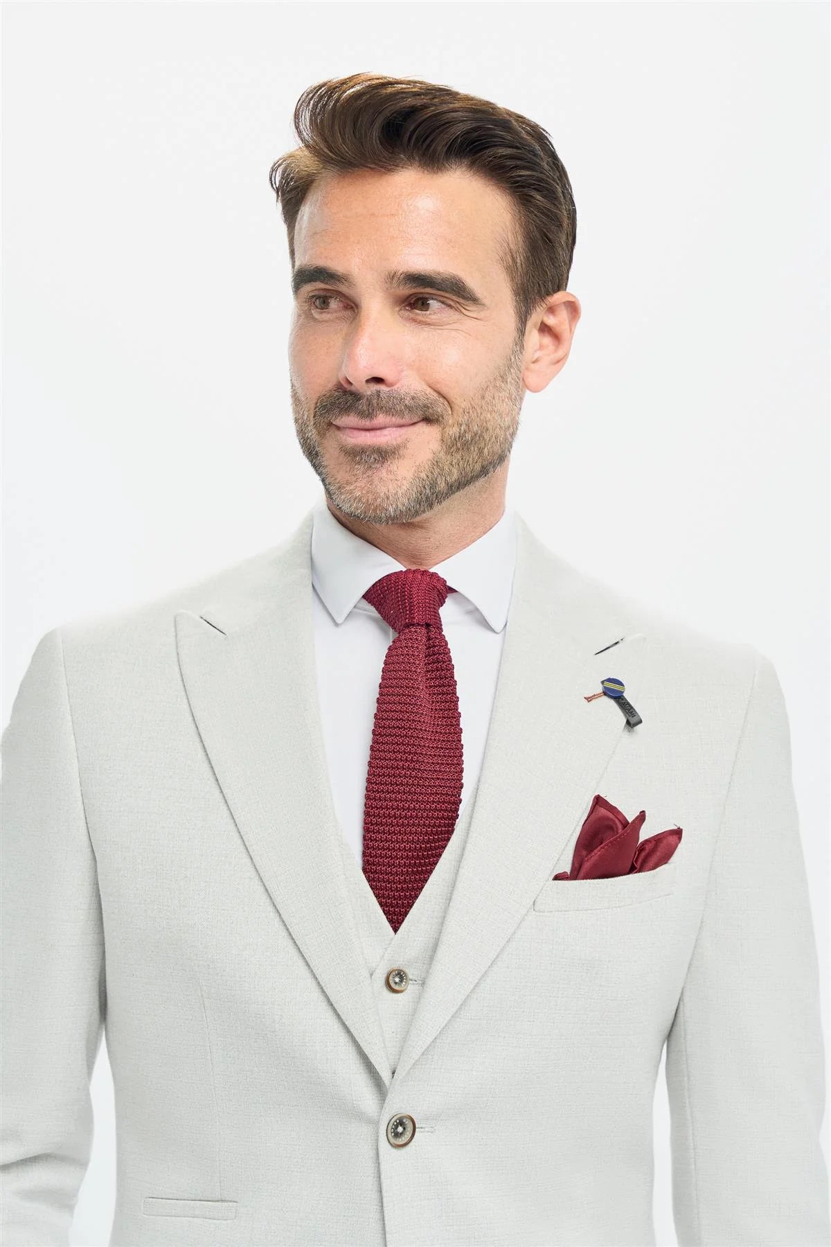 Tropez - Blazer gris de corte entallado para hombre
