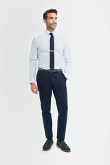 Tropez - Pantalones formales azul marino para hombre