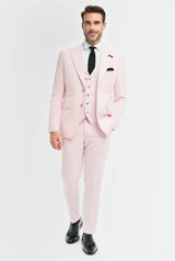 Tropez - Blazer rosa de corte entallado para hombre