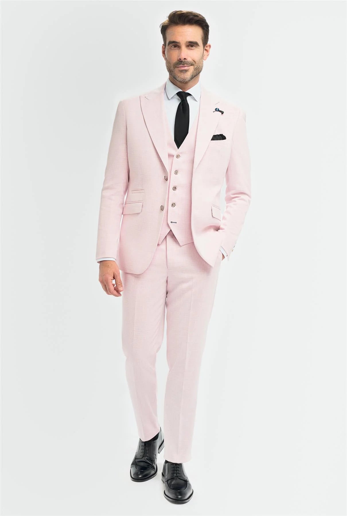 Tropez - Blazer rosa de corte entallado para hombre