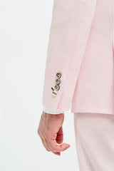 Tropez - Blazer rosa de corte entallado para hombre