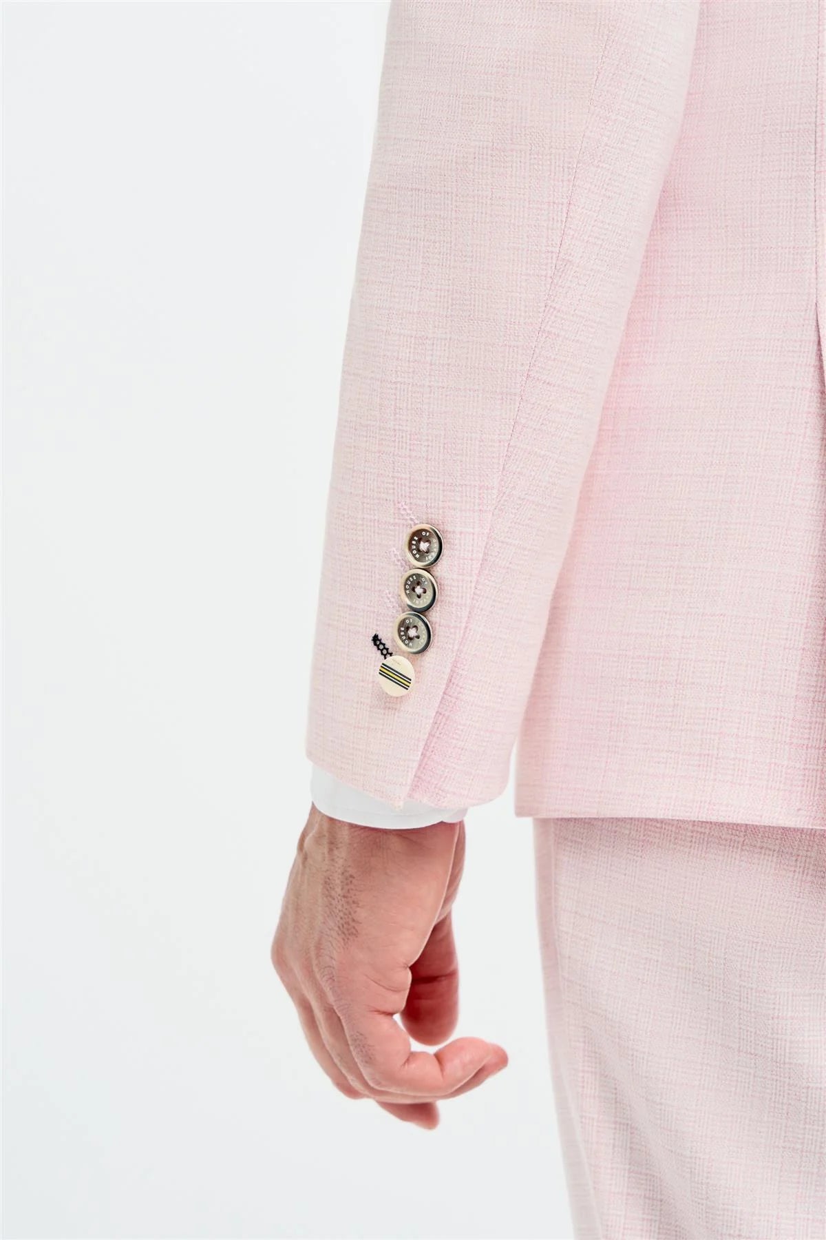 Tropez - Blazer rosa de corte entallado para hombre