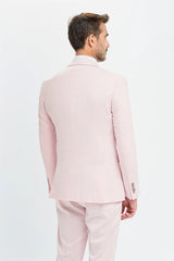 Tropez - Blazer rosa de corte entallado para hombre