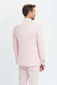 Tropez - Blazer rosa de corte entallado para hombre