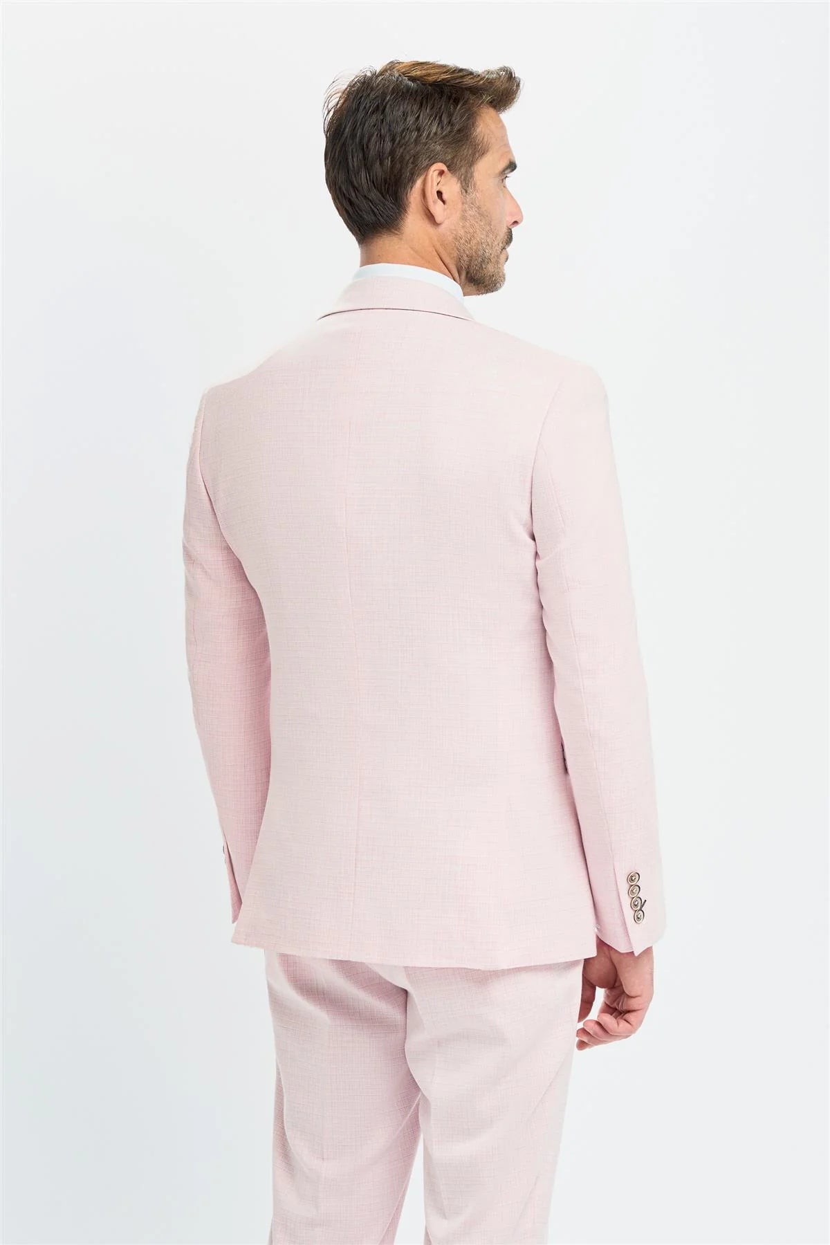 Tropez - Blazer rosa de corte entallado para hombre